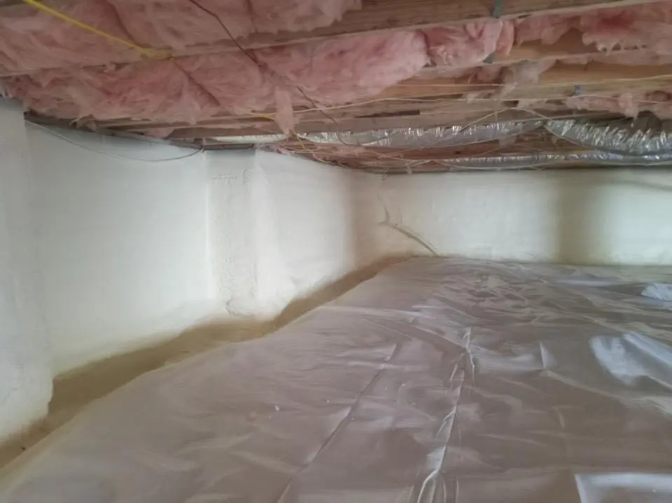 Crawl space encapsulation with closed-cell spray foam for Attic Insulation in Tuskegee